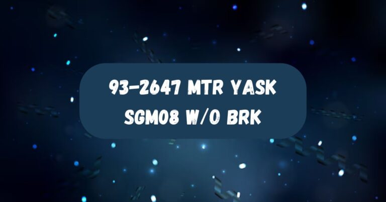 93-2647 mtr yask sgm08 w/o brk​